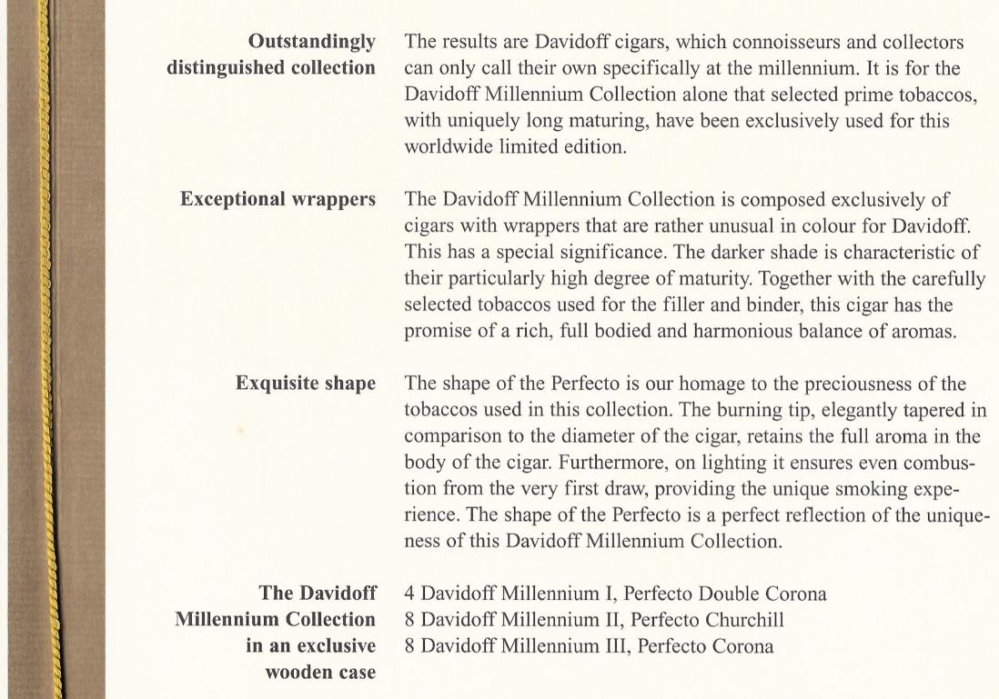 大卫杜夫千禧II雪茄 - DAVIDOFF MILLENNIUM II