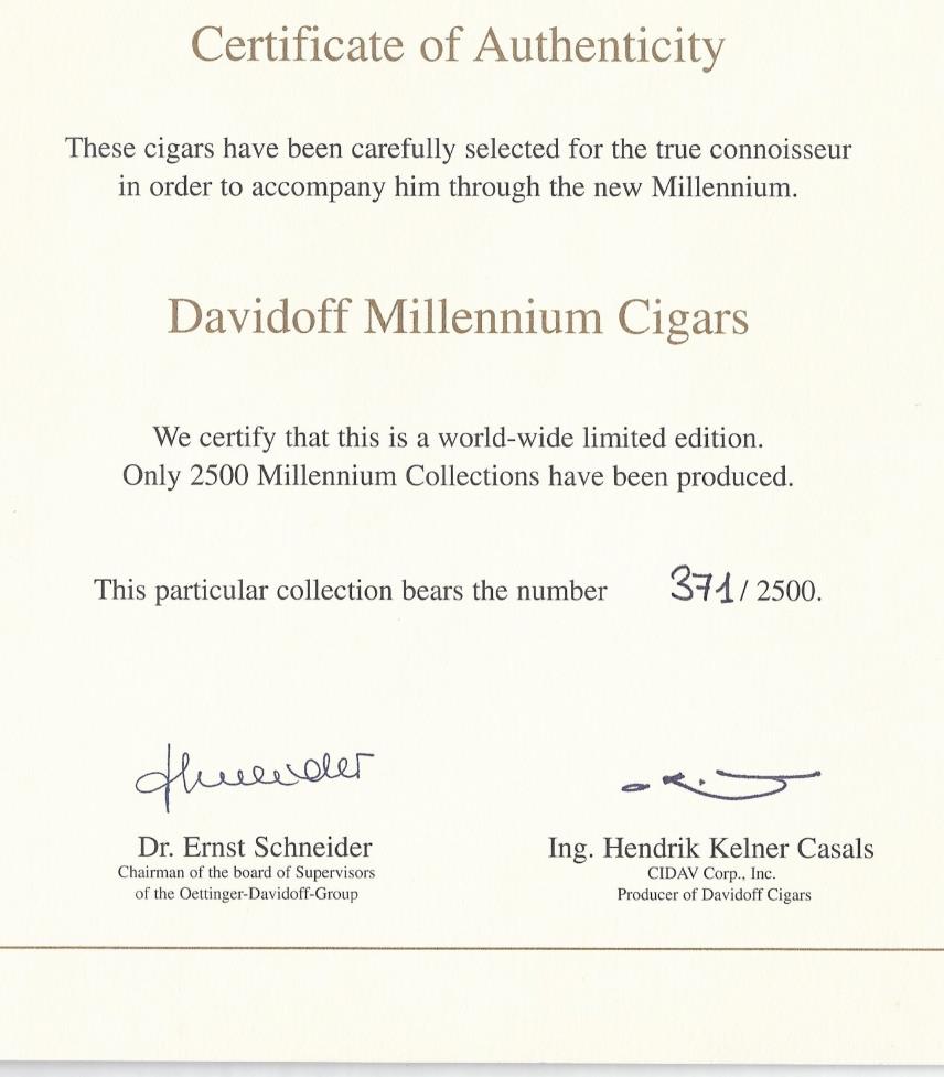 大卫杜夫千禧II雪茄 - DAVIDOFF MILLENNIUM II